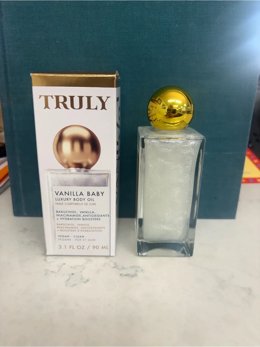 TRULY Vanilla Baby Luxury Body Oil — Gold & White